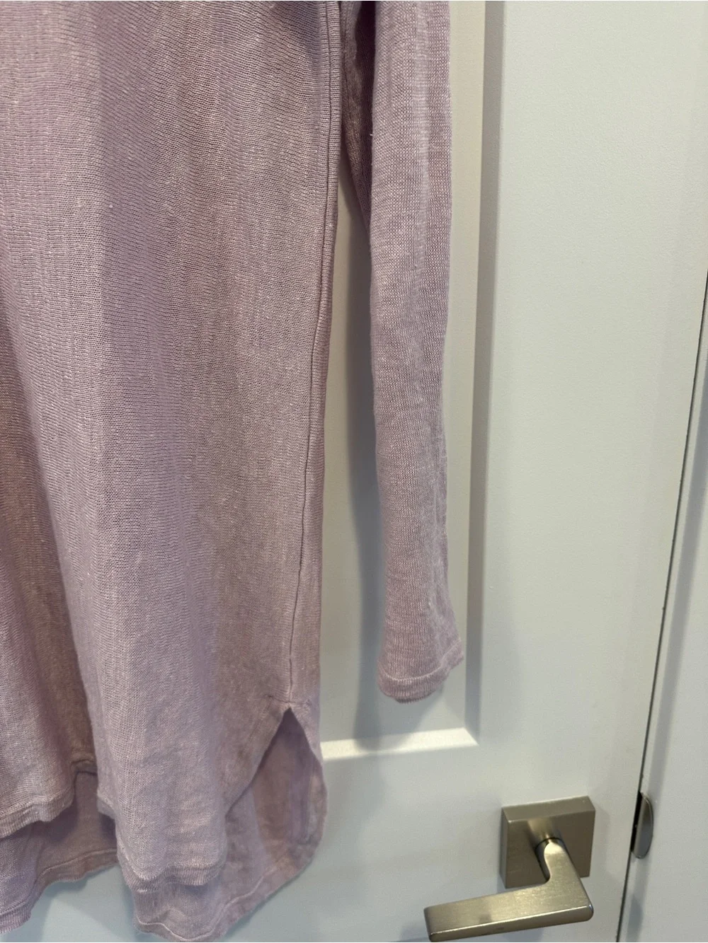 Adrienne Vittadini Purple Linen Lightweight Sweater Long Sleeve Size *Large - Picture 6 of 8